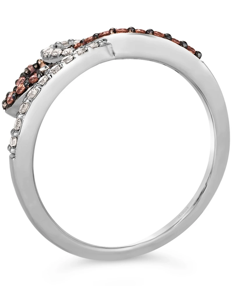 Le Vian Chocolate Diamond (1/4 ct. t.w.) & Nude Interlocking Heart Ring 14k Rose, Yellow or White Gold