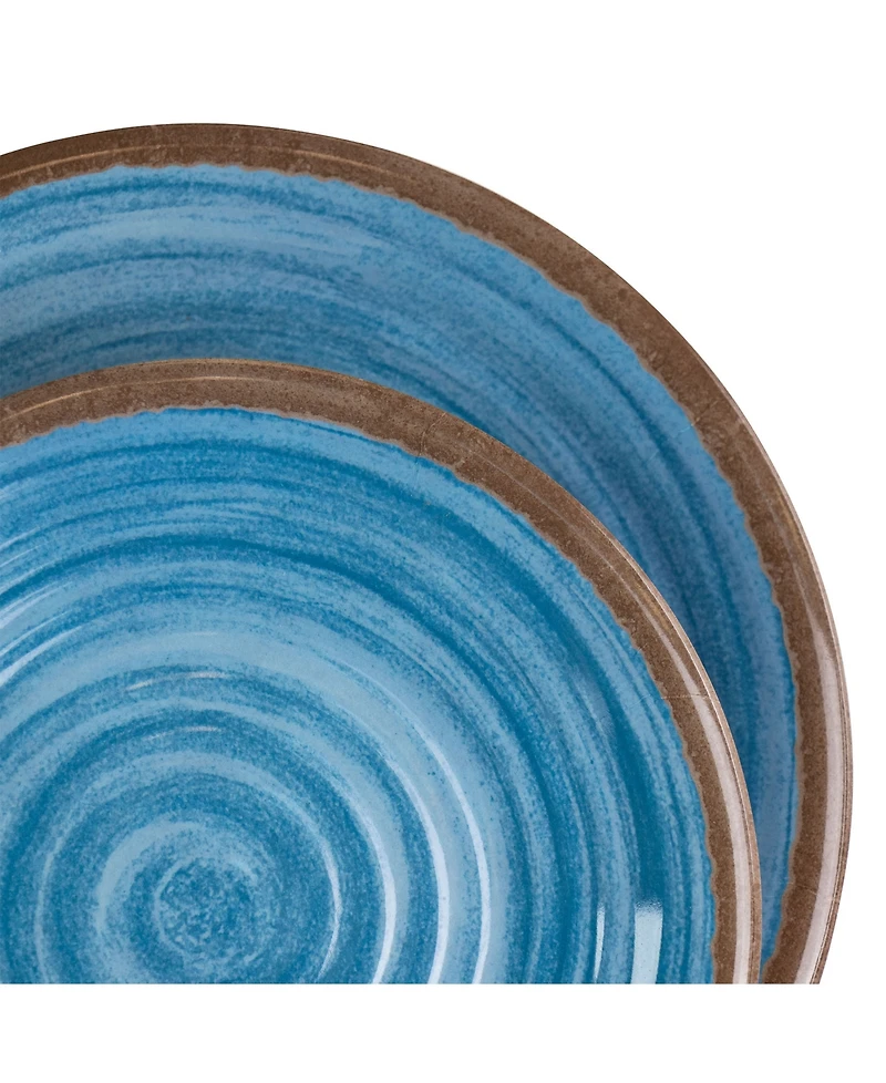 Elama Rippled Tides Melamine 12 Pc. Dinnerware Set, Service for 4