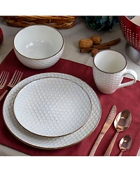 Elama Honey 16 Pc. Dinnerware Set, Service for 4