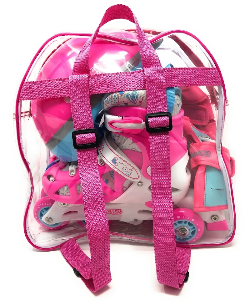 Chicago Adjustable Inline Training Skate 8pc Combo Set - Size M (1-4)