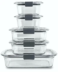 Rubbermaid Brilliance 10-Pc. Glass Food Storage Container Set