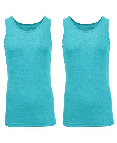 Galaxy By Harvic Men's Famous Heavyweight Ribbed Tank Top, Pack of 2
