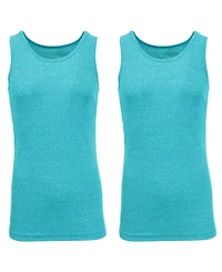 Galaxy By Harvic Men's Famous Heavyweight Ribbed Tank Top, Pack of 2