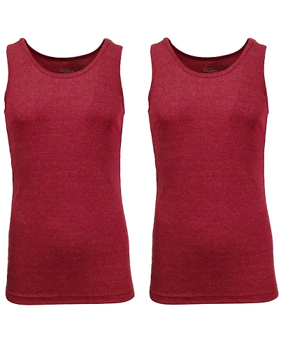 Galaxy By Harvic Men's Famous Heavyweight Ribbed Tank Top, Pack of 2