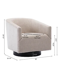 Geneva Wood Base Swivel Chair