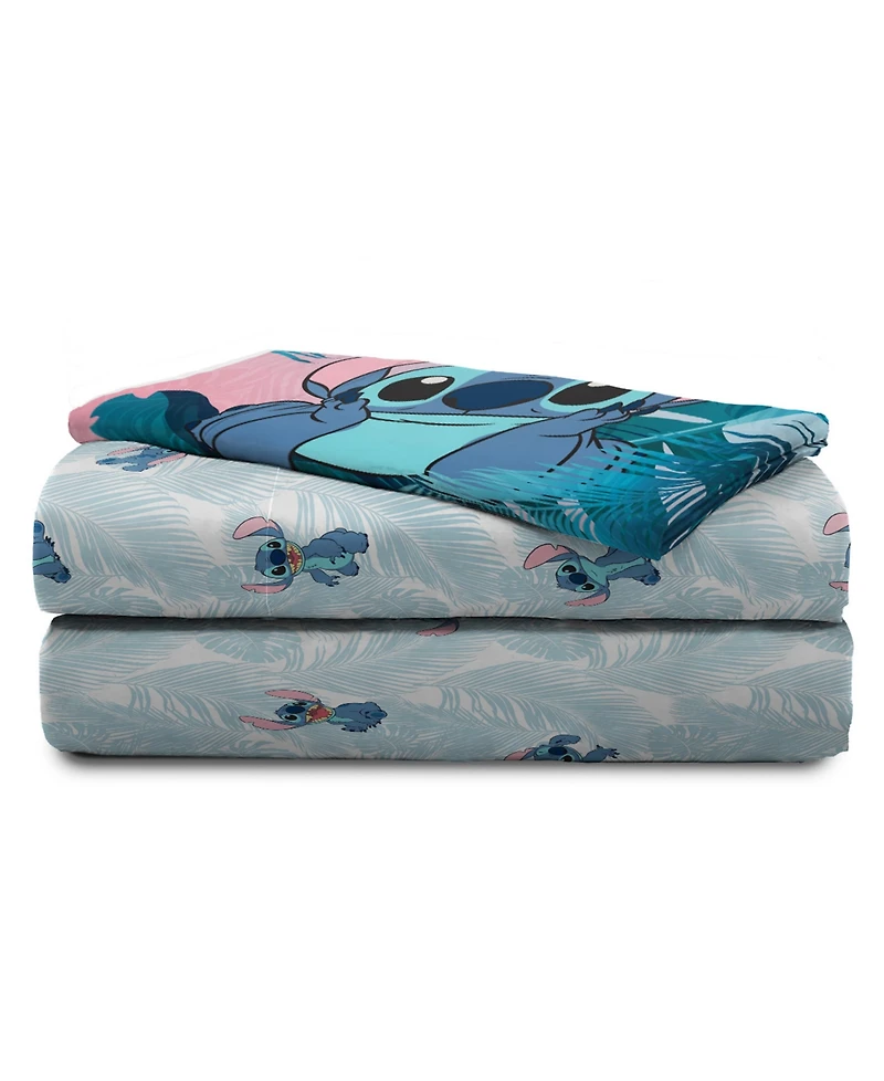 Disney Lilo and Stitch Floral Fun 4-Pc. Sheet Set, Twin