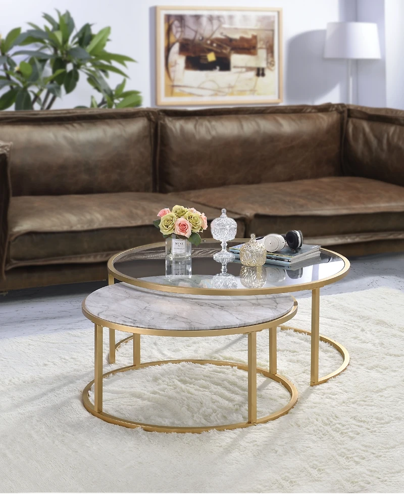 Acme Furniture Shanish 2-Piece Nesting Table Set