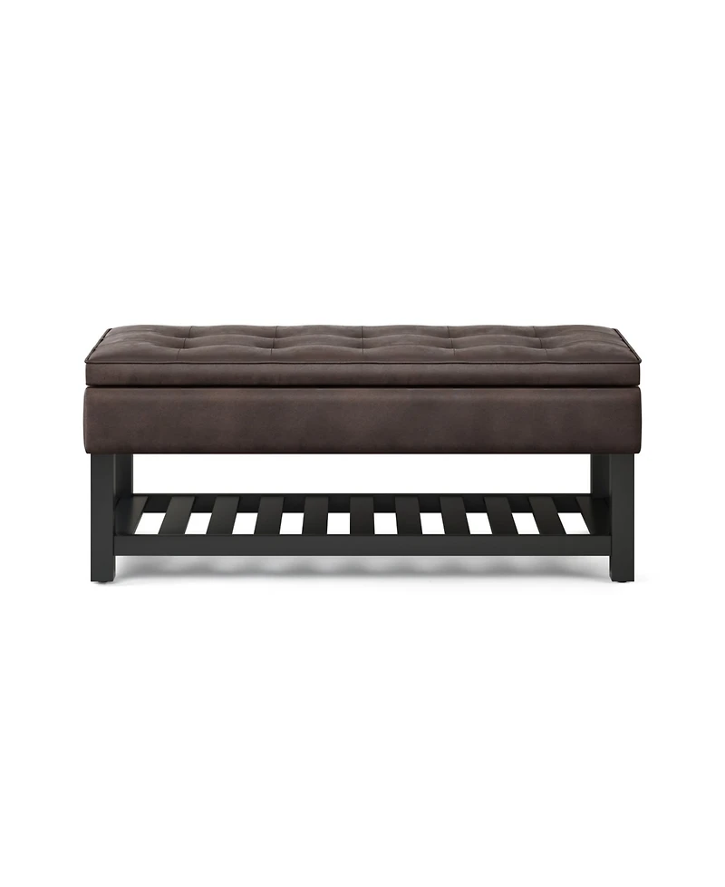Cosmopolitan Traditional Rectangle Storage Ottoman Bench