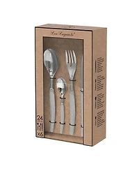 Lou Laguiole Jet 24 Pieces Flatware Set