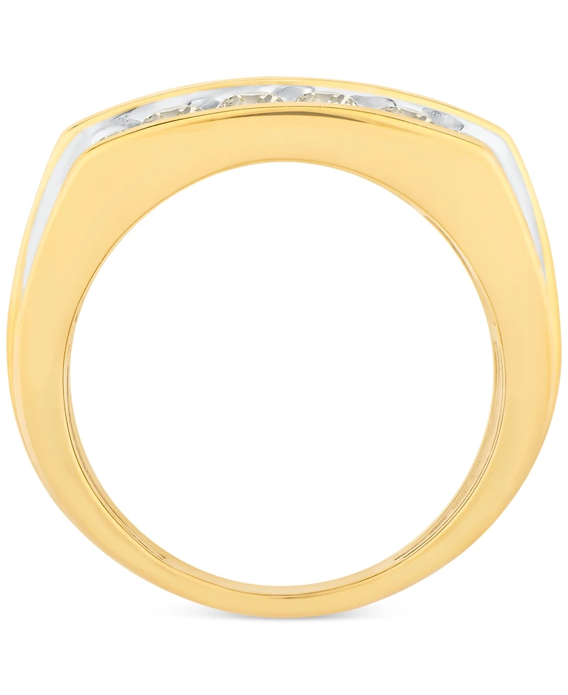 Men's Diamond Four Row Cluster Ring (7 ct. t.w.) in 10k Gold