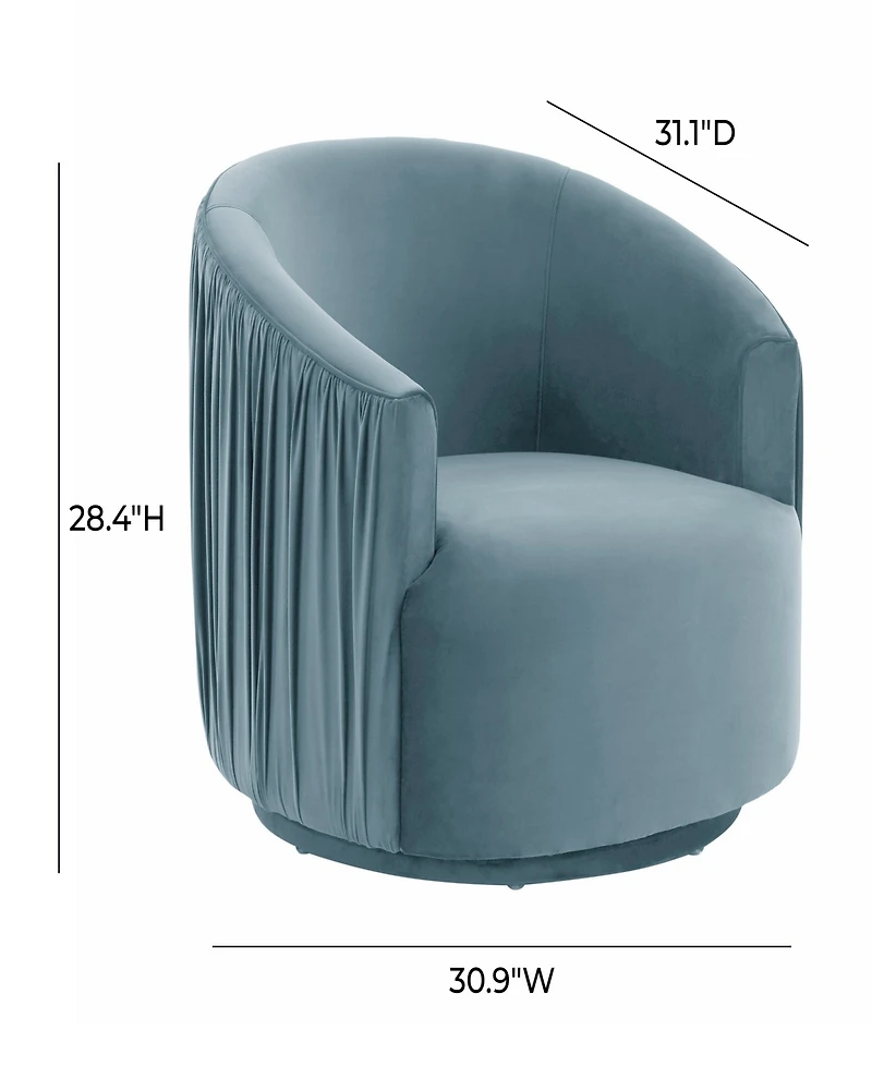 London Pleated Swivel Chair
