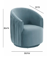 London Pleated Swivel Chair