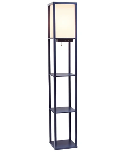 Simple Designs Floor Lamp Etagere Organizer Storage Shelf