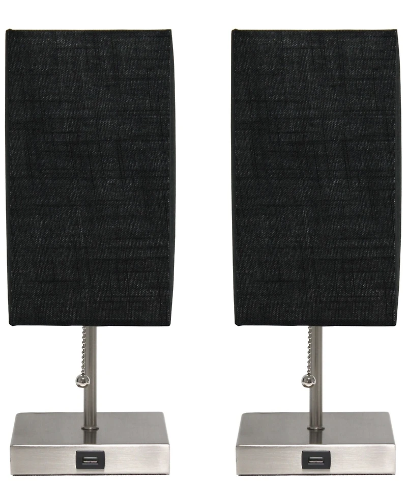 Simple Designs Petite Stick Lamp with Usb Charging Port