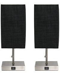 Simple Designs Petite Stick Lamp with Usb Charging Port