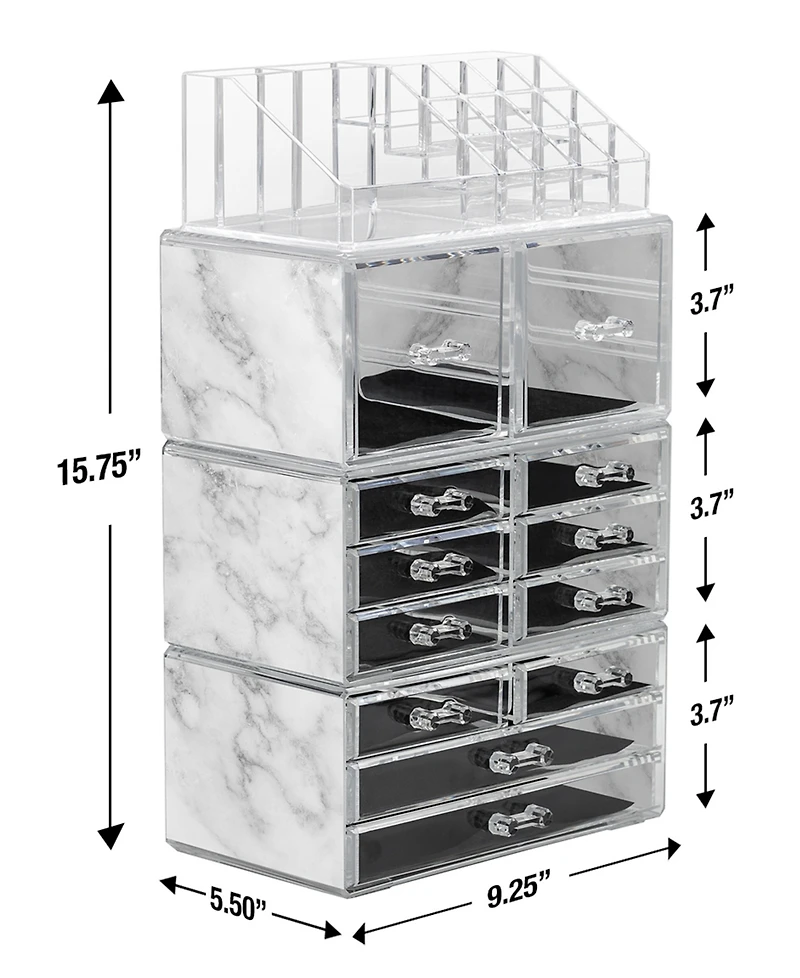 Sorbus Makeup and Jewelry Display Storage Case Set