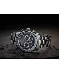 Citizen Eco-Drive Men's Chronograph Nighthawk Gray Stainless Steel Bracelet Watch 43mm