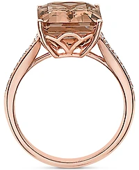 Effy Morganite (7-1/3 ct. t.w.) & Diamond (1/8 ct. t.w.) Ring in 14k Rose Gold