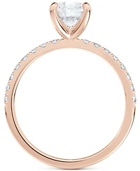 Portfolio by De Beers Forevermark Diamond Solitaire Round-Cut Pave Engagement Ring (3/4 ct. t.w.) in 14k White or Rose Gold