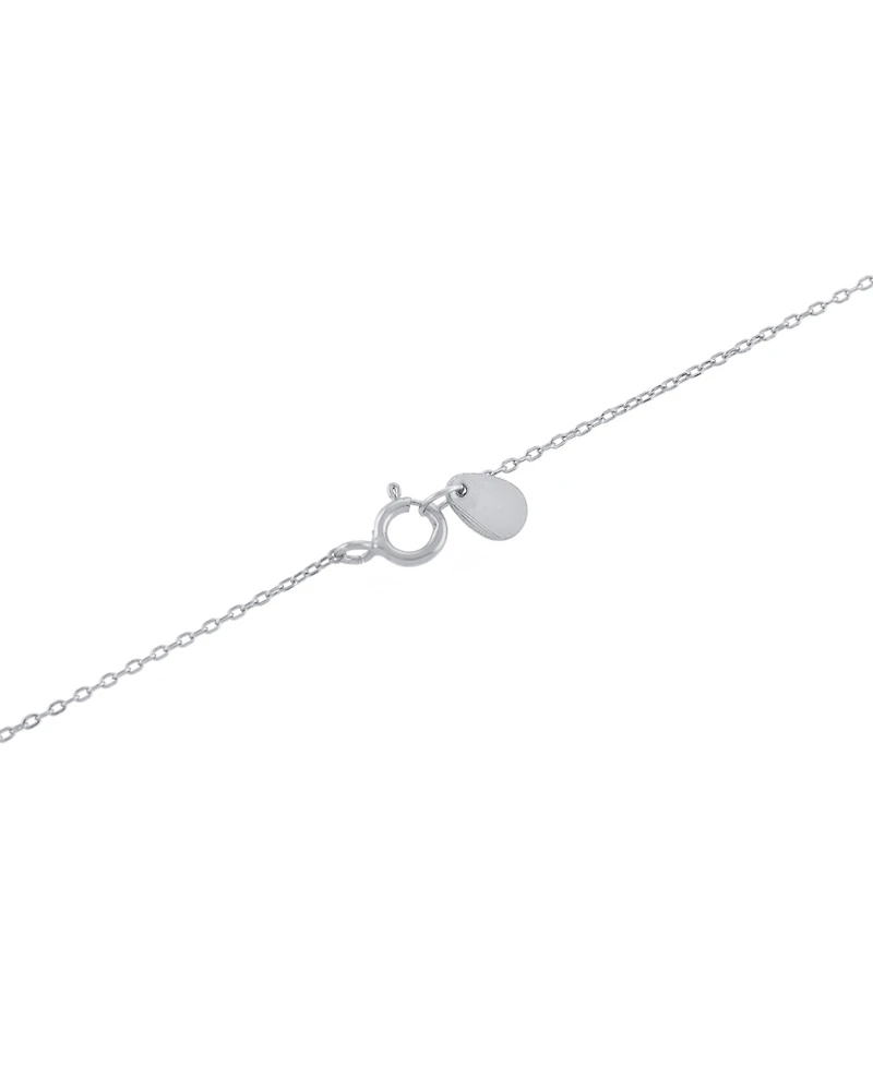 Pave Hummingbird Pendant Necklace in Sterling Silver, 16" + 2" extender