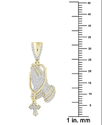 Men's Diamond Praying Hands Pendant (1/3 ct. t.w.) in 10k Gold