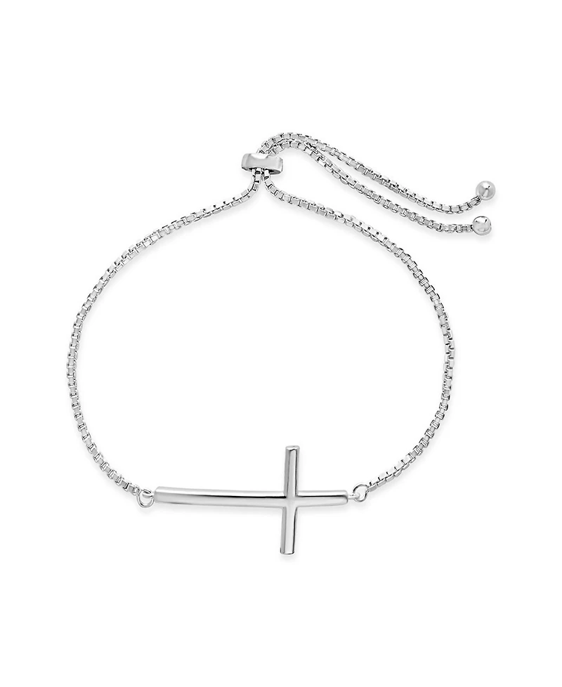 Women's Polished Cross Bolo Bracelet