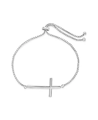 Women's Polished Cross Bolo Bracelet