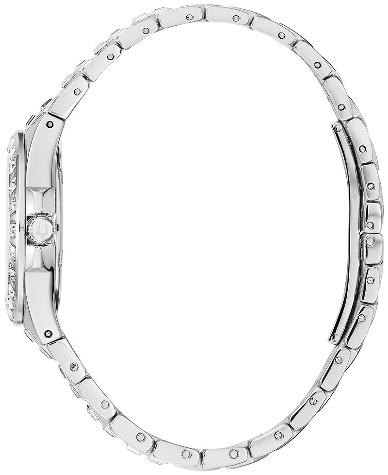 Bulova Women's Phantom Crystal Stainless Steel Bracelet Watch 32mm