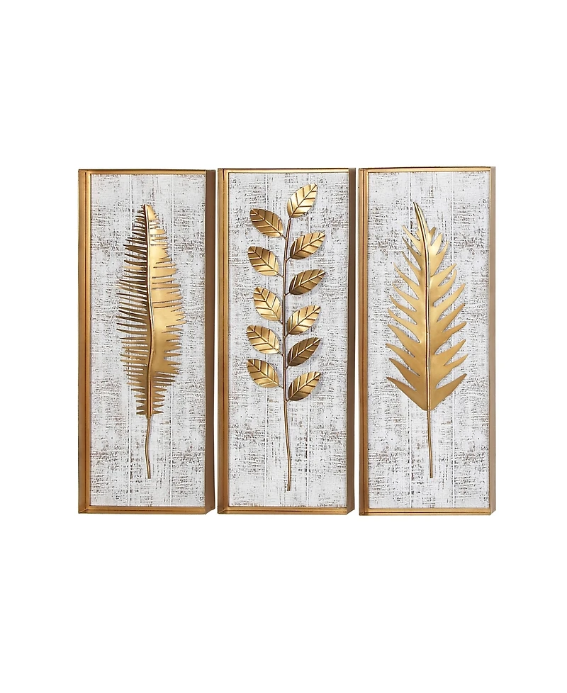 Contemporary Floral Wall Decor, Set of 3