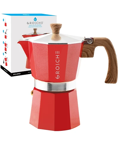 Grosche Milano Stovetop Espresso Maker Moka Pot 6 Cup 9.3 oz