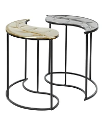 Contemporary Accent Table, Set of 2