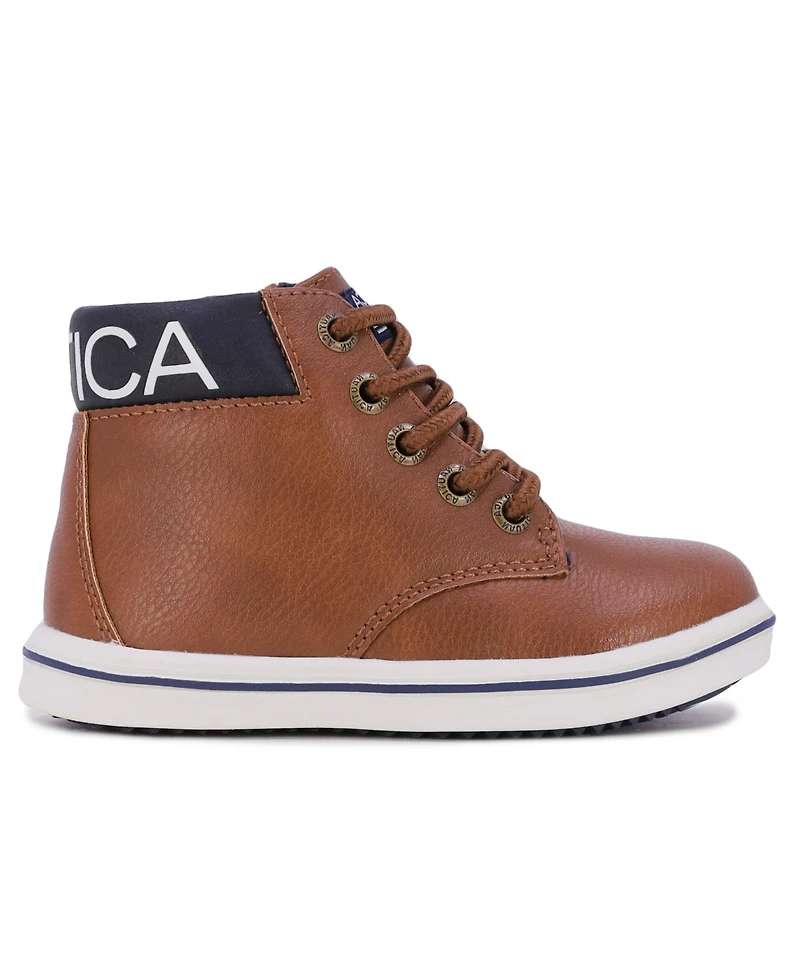 Nautica Toddler Boys Bowenswarf Casual Padded Collar High-top Sneaker