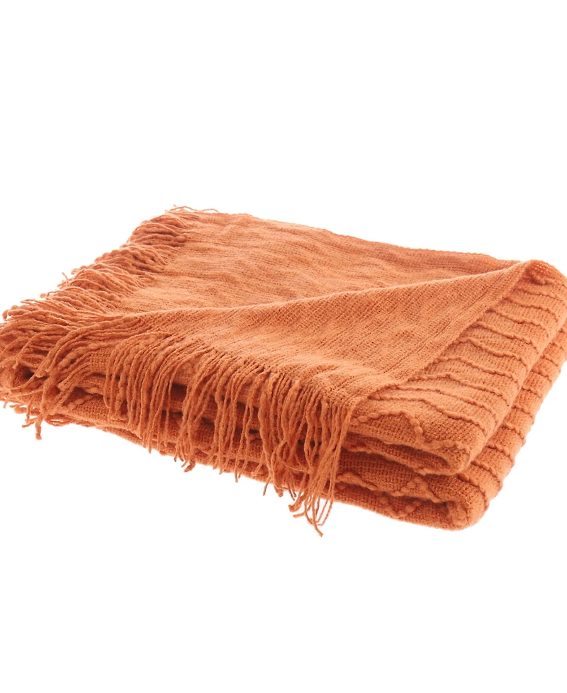 Happycare Textiles Solid Soft Zigzag Lightweight Throw, 60" x 50"