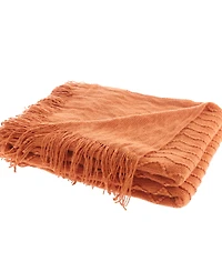 Happycare Textiles Solid Soft Zigzag Lightweight Throw, 60" x 50"