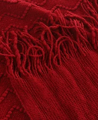 Happycare Textiles Solid Soft Zigzag Lightweight Throw, 60" x 50"