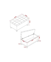 Harrison Small Coffee Table Storage Ottoman