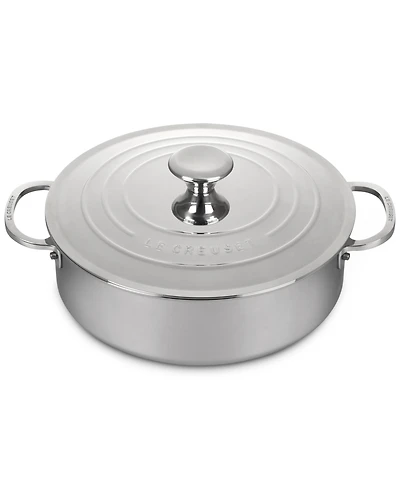 Le Creuset 4.5 Quart Stainless Steel Rondeau with Lid