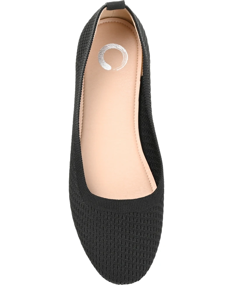 Journee Collection Women's Maryann Knit Round Toe Ballet Flats