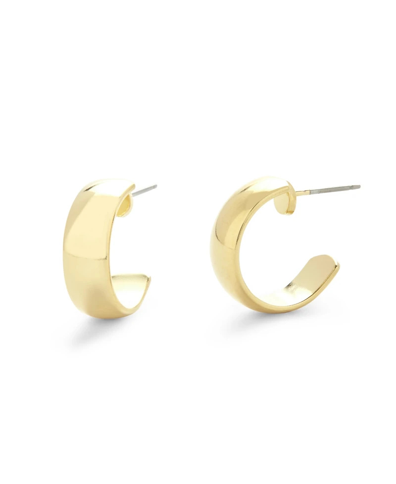 14K Gold Plated Blake Hoops Earrings
