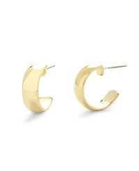 14K Gold Plated Blake Hoops Earrings