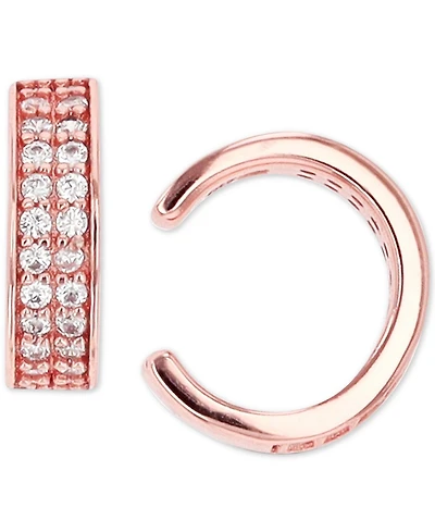 Cubic Zirconia Double Row Ear Cuffs