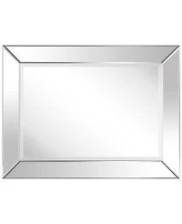 Empire Art Direct Solid Wood Frame Covered with Beveled Clear Mirror - 40" x 30"