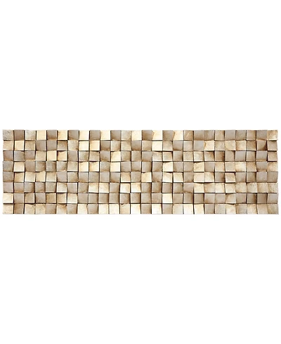 Empire Art Direct 'Textured 2' Metallic Handed Painted Rugged Wooden Blocks Wall Sculpture - 72" x 22"