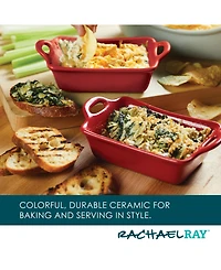 Rachael Ray Ceramics Rectangular Au Gratin Set, 2-Piece