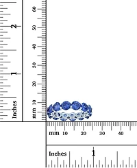 Dark Purple Cubic Zirconia Eternity Band Rhodium Plated Sterling Silver