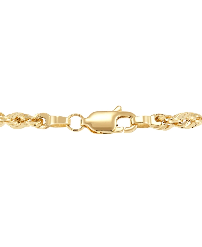 Lightweight Rope Link Chain Bracelet in 14k Gold