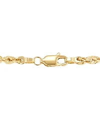 Lightweight Rope Link Chain Bracelet in 14k Gold