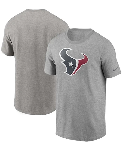 Men's Heathered Gray Houston Texans Primary Logo T-shirt