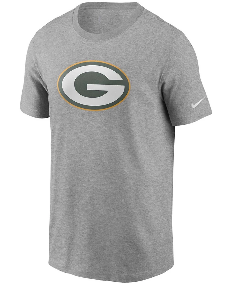 Men's Heathered Gray Green Bay Packers Primary Logo T-shirt