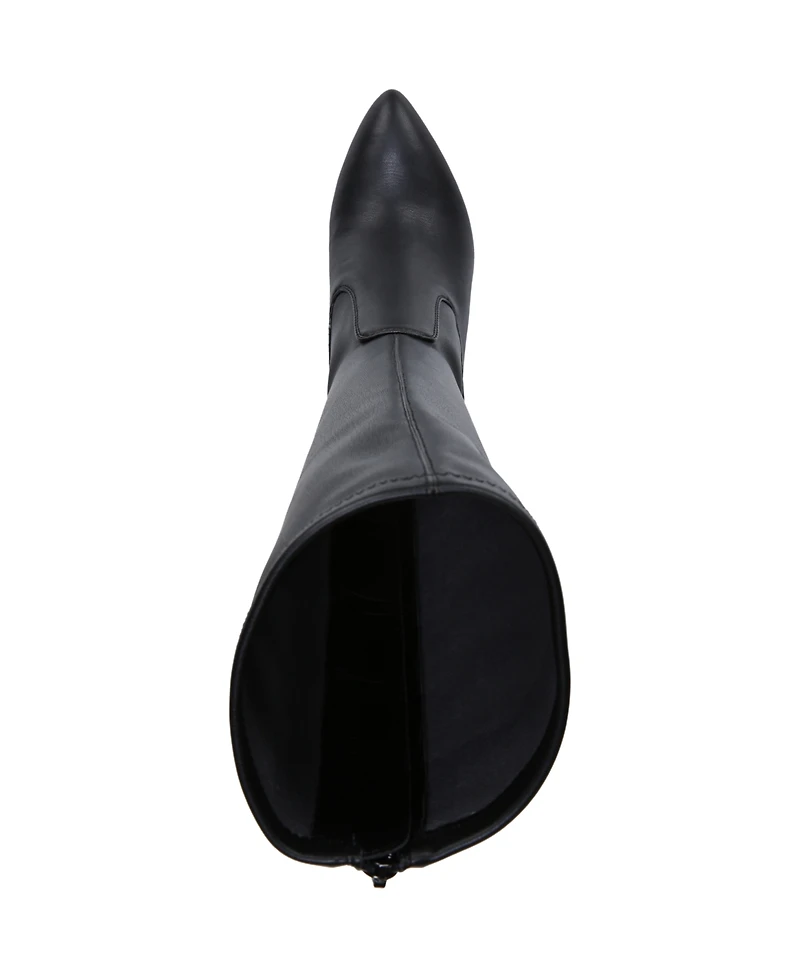 Franco Sarto Women's Katherine Wide Calf Block Heel Pointed Toe Knee High Boots